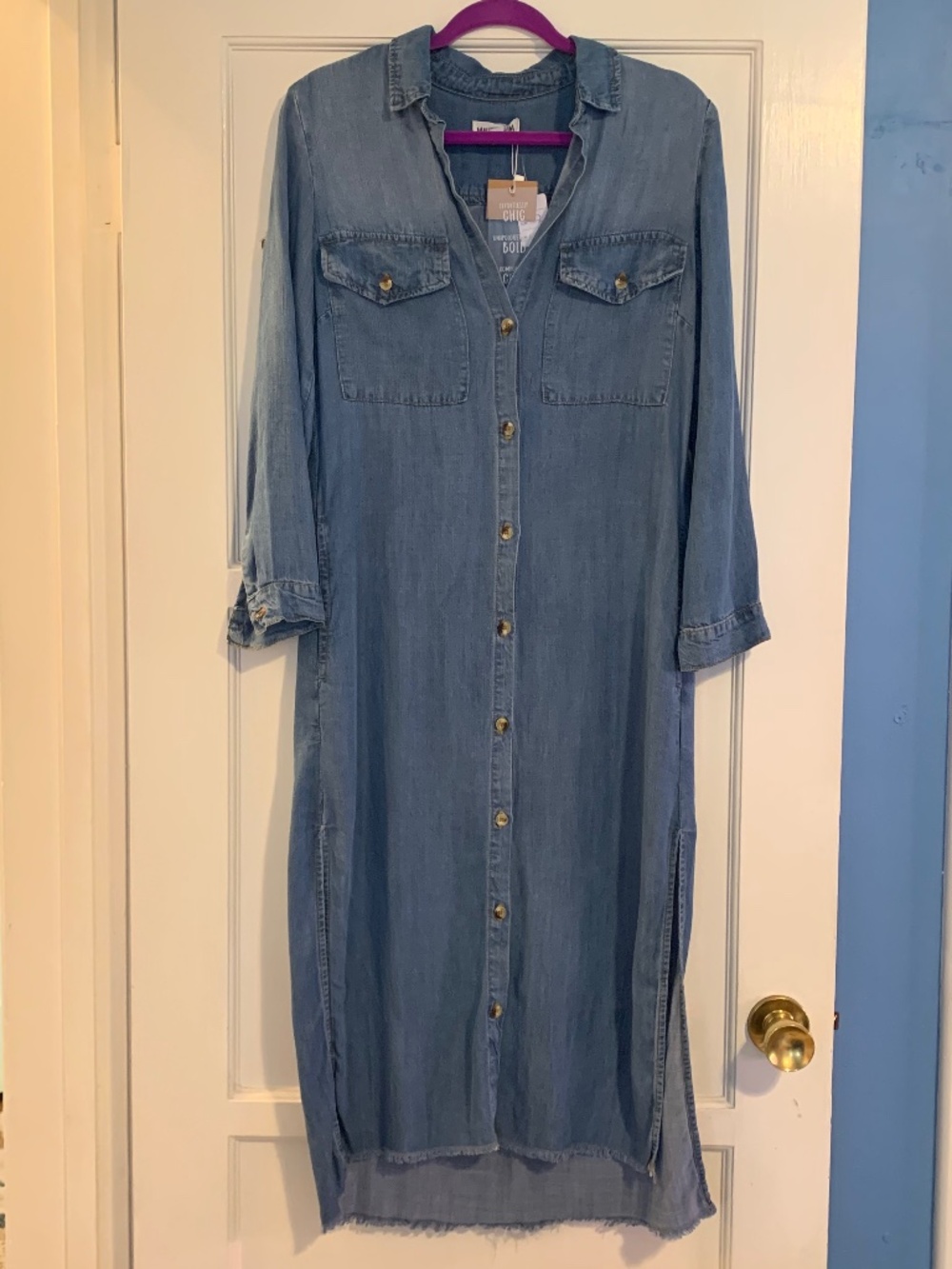 Denim Color Shirt Dress